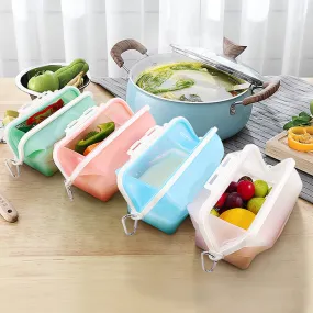 1500ml Multipurpose Silicone Vacuum Sealing Storage Bag | Standup Freezer Bag | Microwave Safe