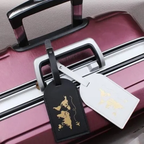 2pcs Couples Luggage Tag - Metallic Design