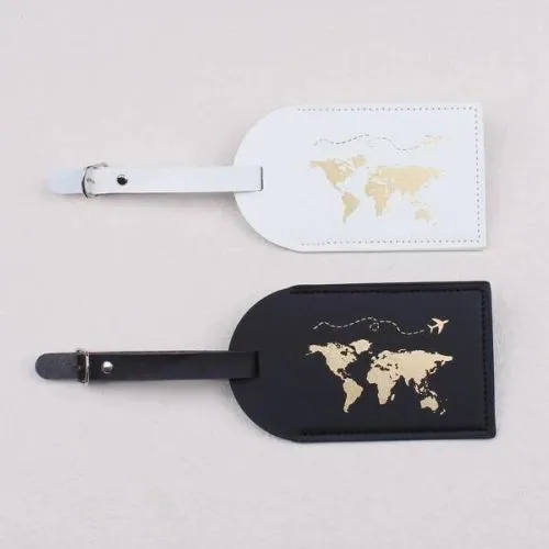 2pcs Couples Luggage Tag - Metallic Design