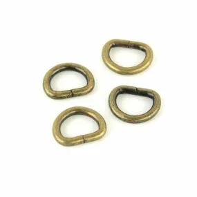 Antique Four D-Rings 1/2"