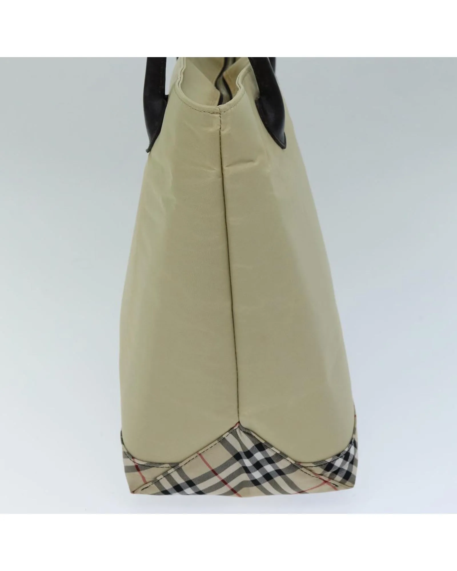 Beige Nylon Tote Bag with Nova Check Print