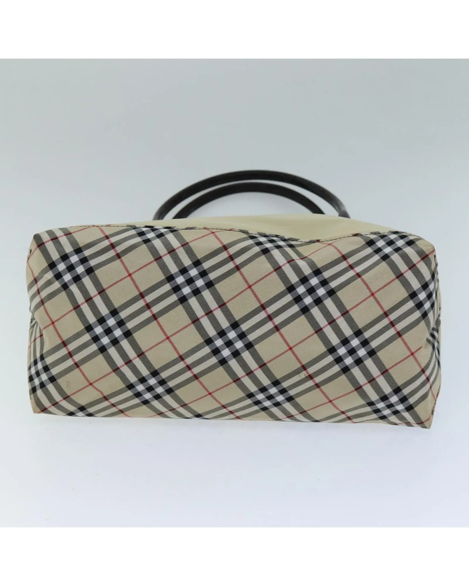 Beige Nylon Tote Bag with Nova Check Print