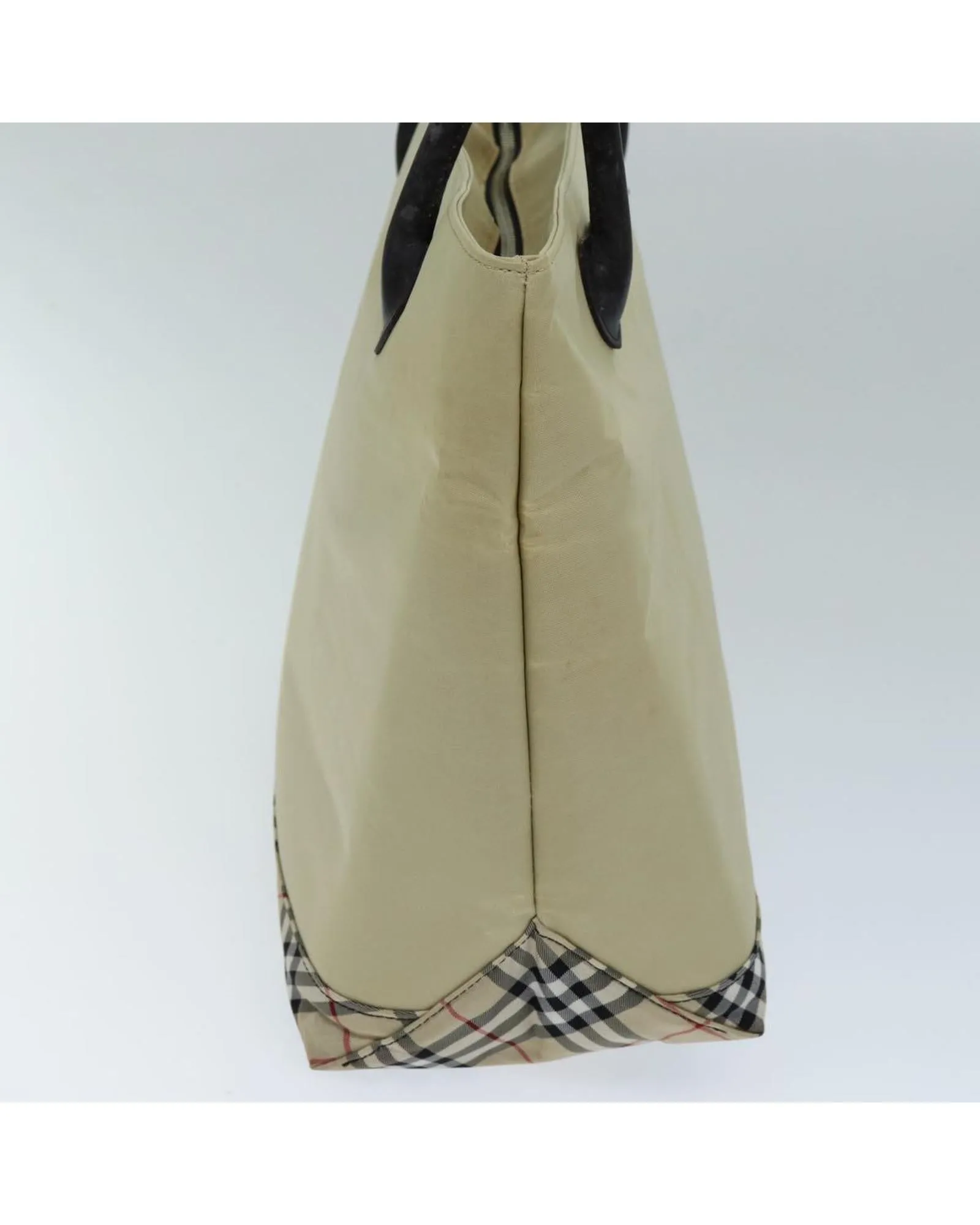 Beige Nylon Tote Bag with Nova Check Print