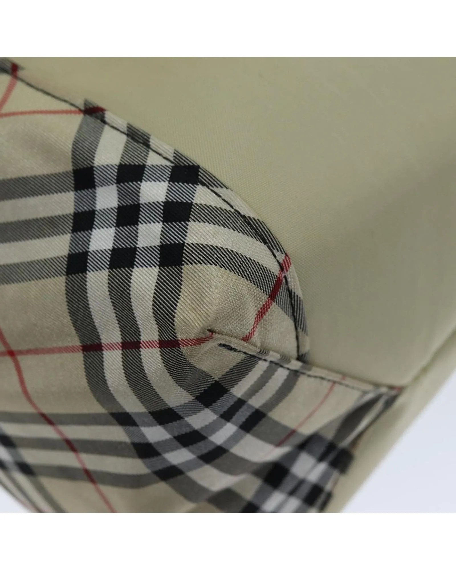 Beige Nylon Tote Bag with Nova Check Print