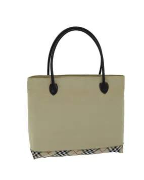 Beige Nylon Tote Bag with Nova Check Print