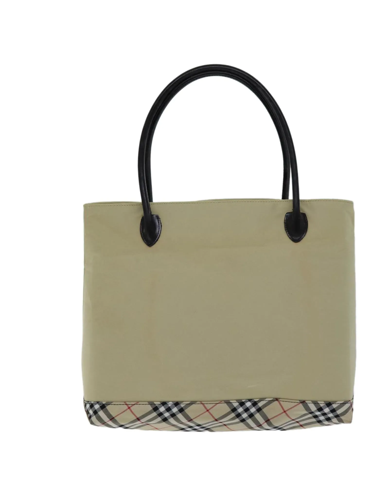 Beige Nylon Tote Bag with Nova Check Print