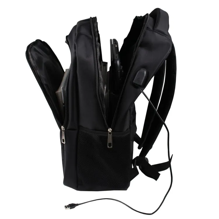 BL 9465  - Thick Nylon Laptop Backpack with USB Port