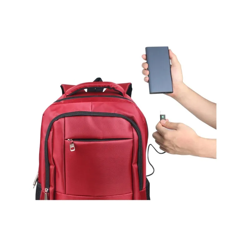BL 9465  - Thick Nylon Laptop Backpack with USB Port