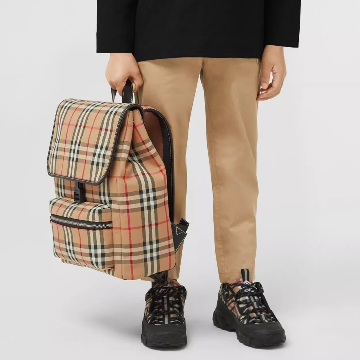 BURBERRY VINTAGE CHECK COTTON BACKPACK