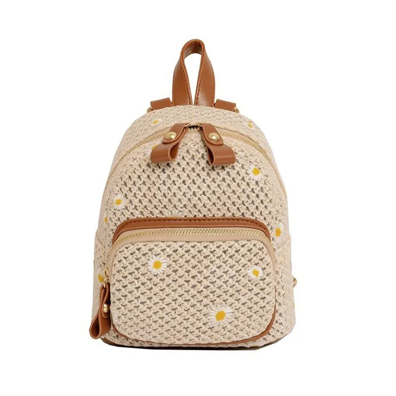 Christmas Gift kawaii fashion mini backpacks for girls Woven design ladies bag 2021 summer small backpacks Women's bag
