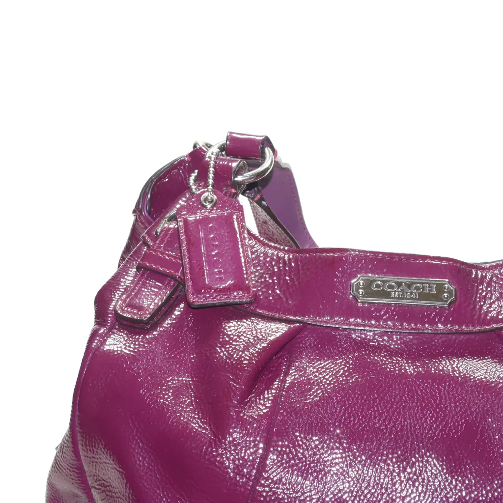 Coach Soho Hobo Bags Pu Leather Burgundy Color For Women
