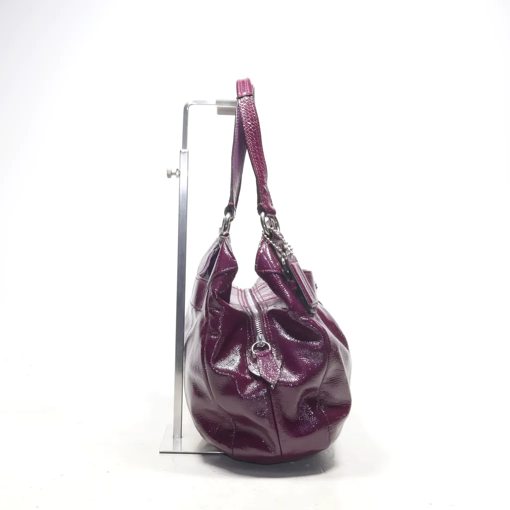 Coach Soho Hobo Bags Pu Leather Burgundy Color For Women