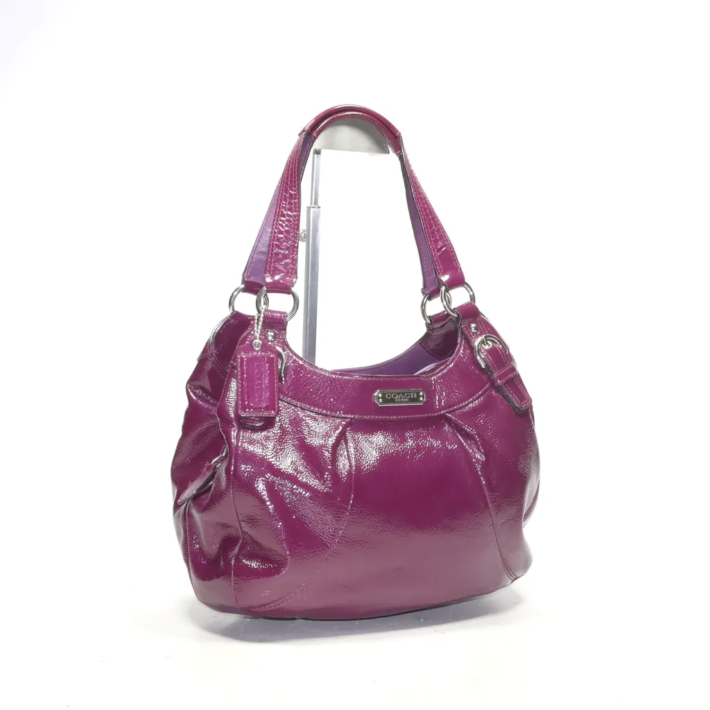 Coach Soho Hobo Bags Pu Leather Burgundy Color For Women