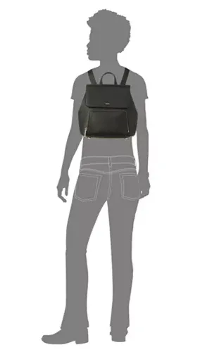 DKNY Bryant Flap Small Backpack BlackGold