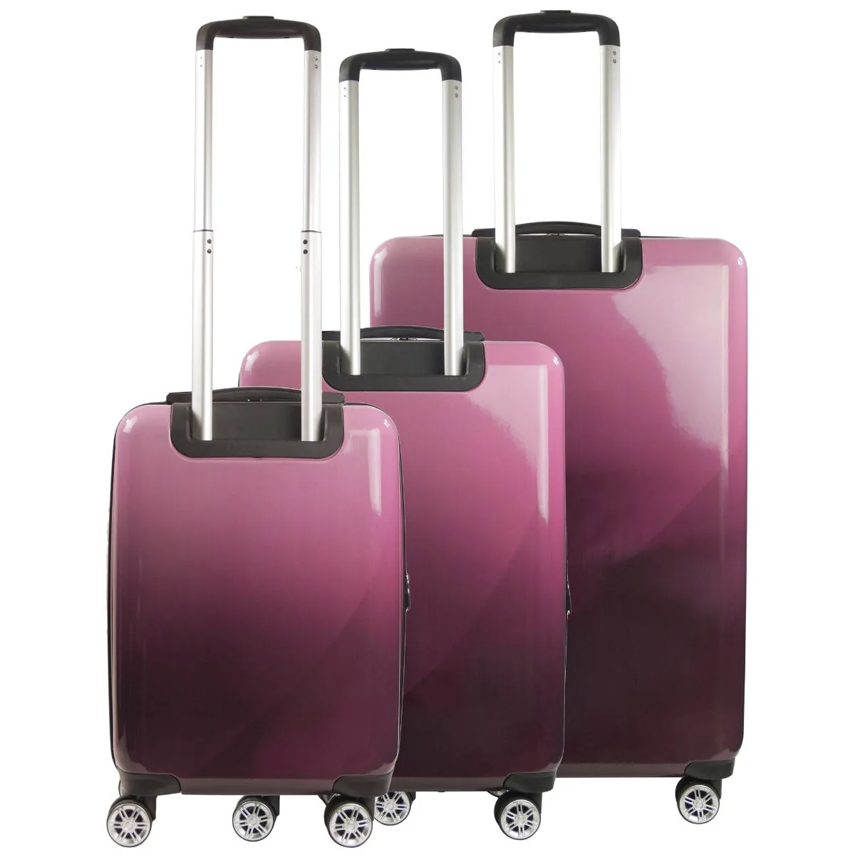 Ful Impulse Ombre Hardside Spinner Luggage, 3pc set, Pink