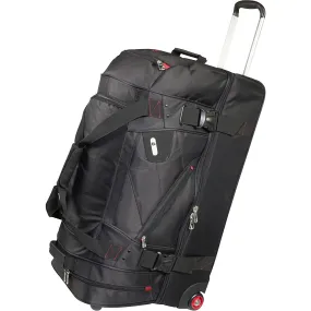 Ful Tour Manager 30-inch Rolling Duffel Bag, Retractable Pull Handle Split Level Storage ,Black
