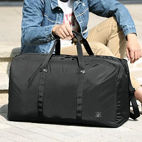 Gagaku 80L Foldable Travel Duffel Bag Packable Lightweight Duffle Large Flight Cabin Bags For