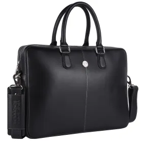Genuine Leather Office Bag for Men, 15.6 Inch Laptop Bag, 1 Year Warranty
