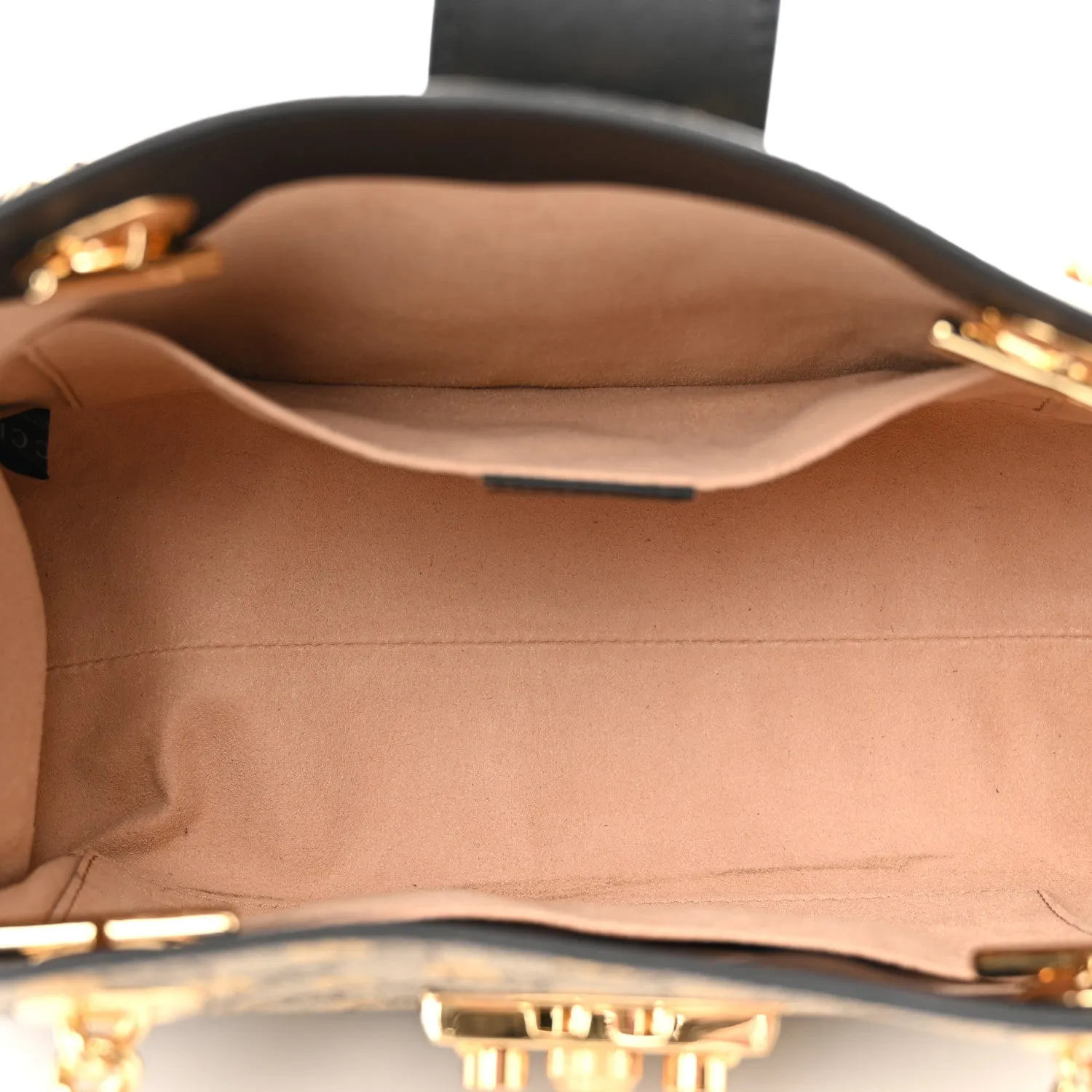 Gucci Gg Supreme Bees Small Padlock Tote
