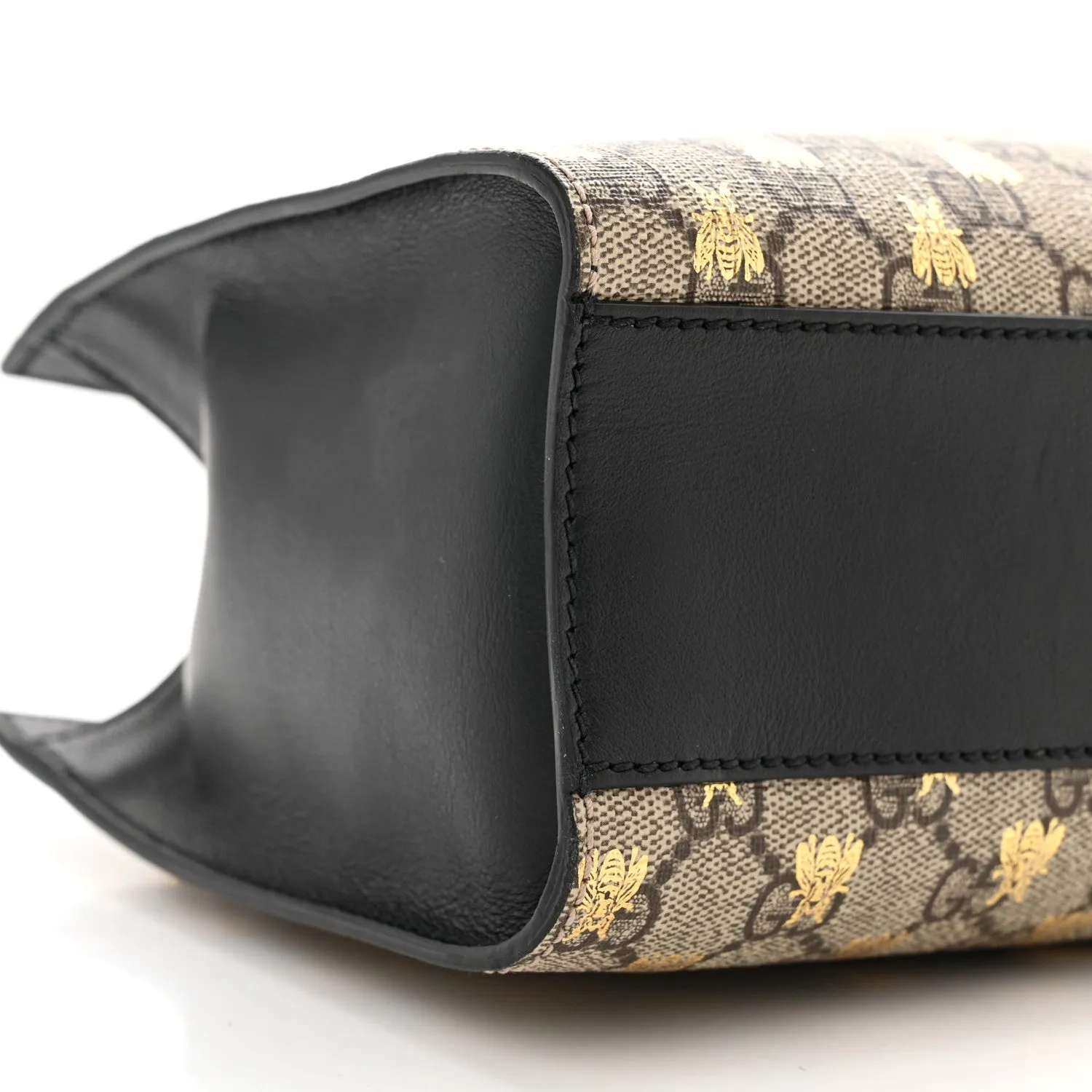 Gucci Gg Supreme Bees Small Padlock Tote