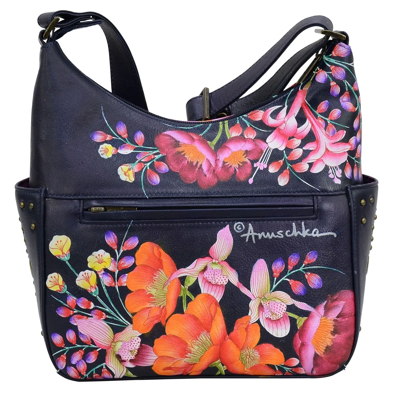 Hand Painted Studded Hobo