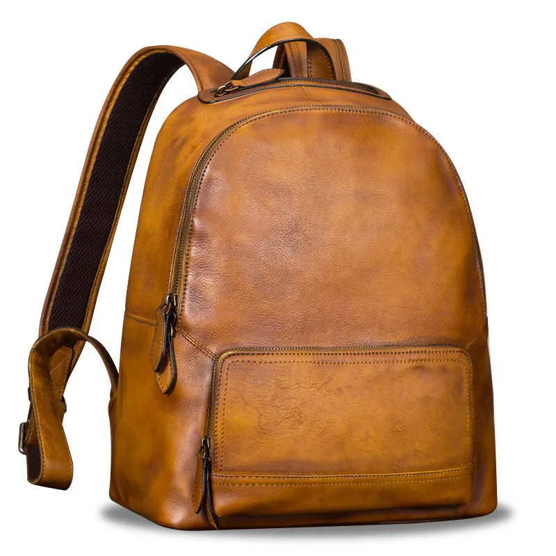 Ladies Vintage Black Leather Rucksack Backpack Purse School  Bags for Women