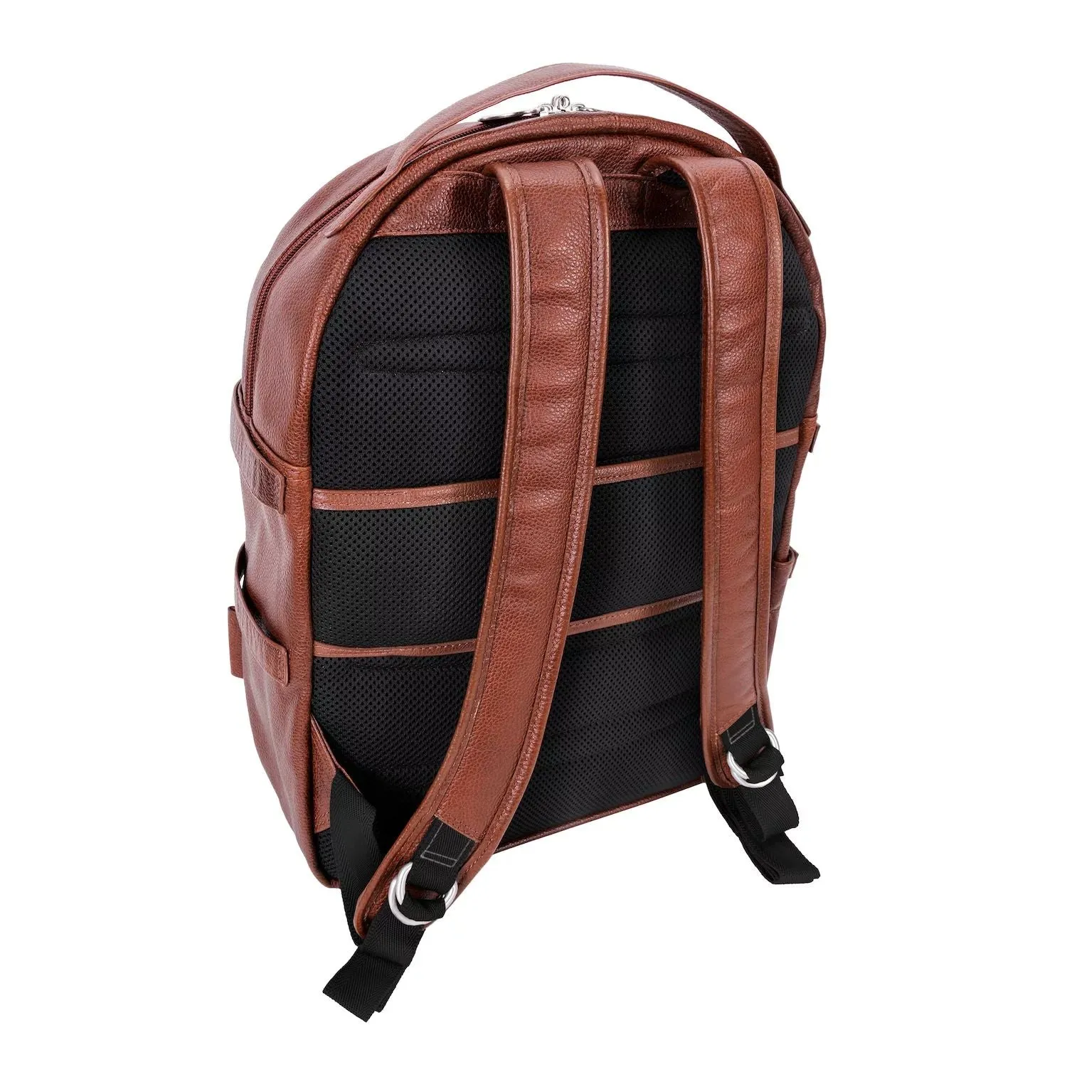 Leather Mc  Klein Oakland backpack for laptop and tablet with a diagonal of 15 inches brown