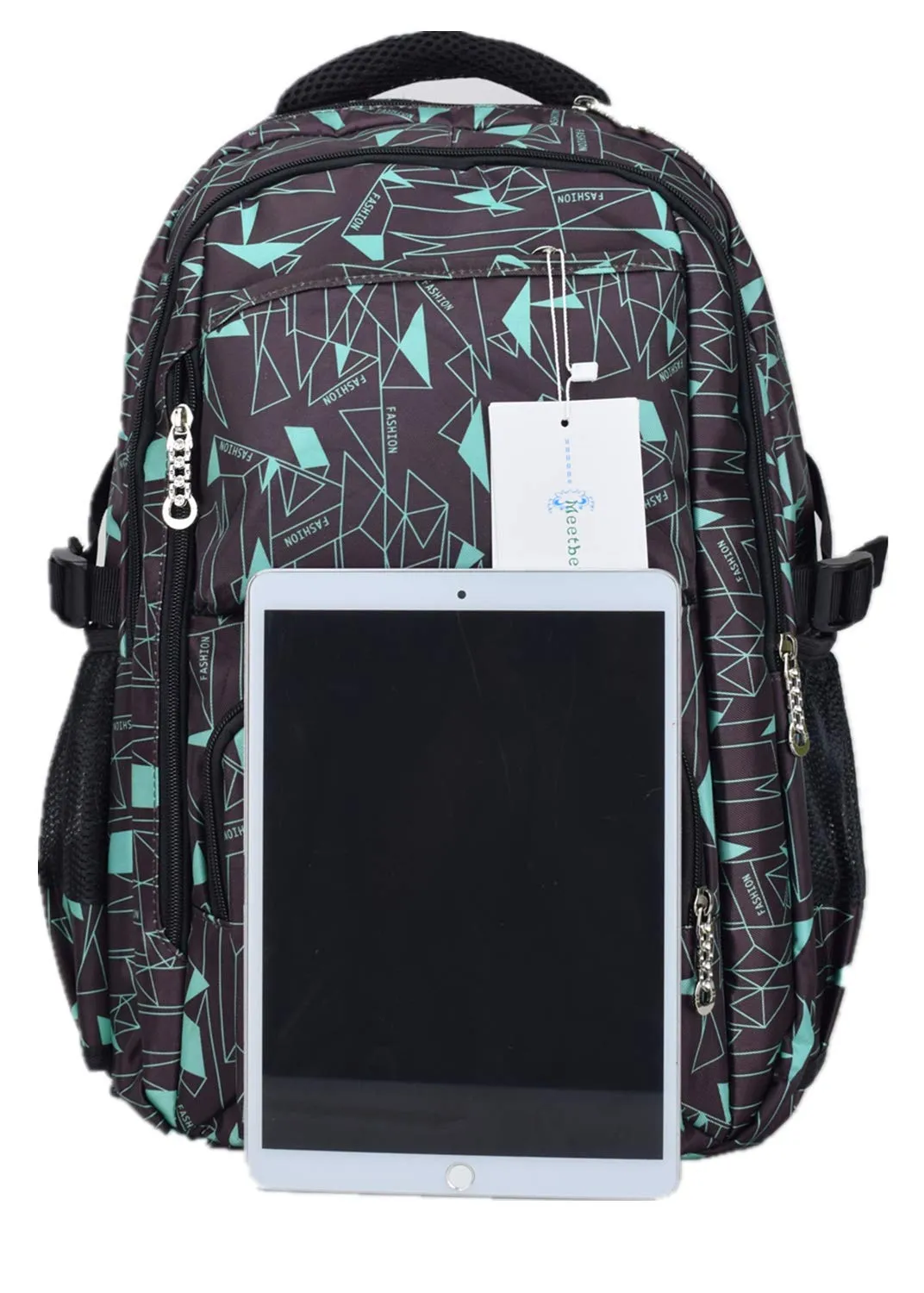 Meetbelify 3pcs Kids Rolling Backpacks Luggage Six Wheels Trolley School Bags ... (Green)