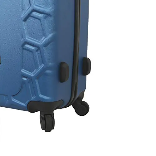 Mia Toro Italy Molded Art Hive Hard Side Spinner Luggage 3 Piece Set, Gold, One Size