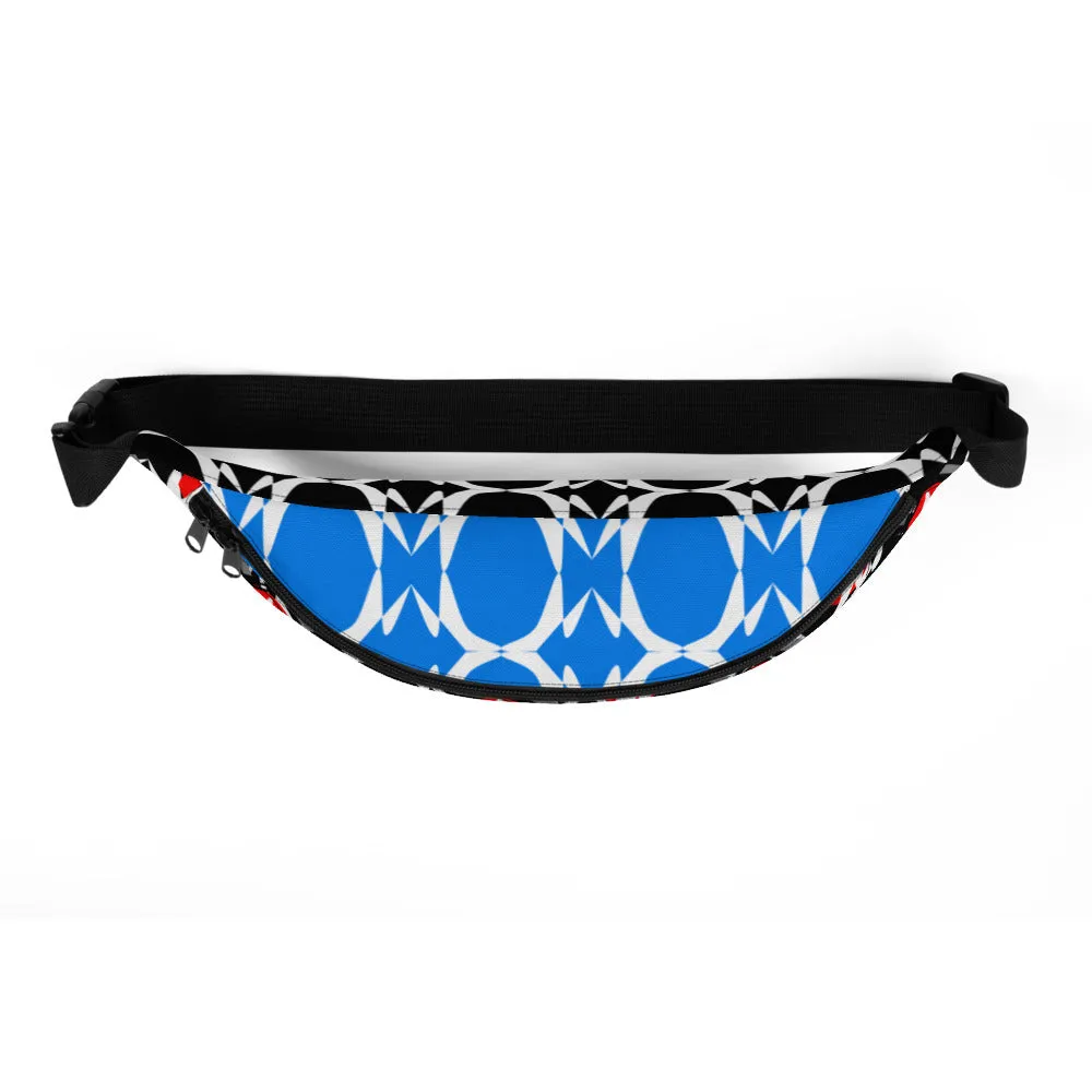 Origen Destination |On-Arrival Point of Origen Symbol-inspired Black/Turquoise shoulder/waist bag