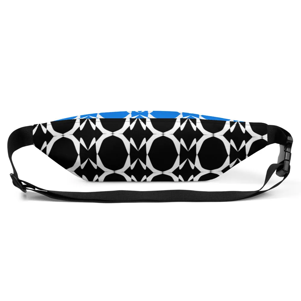 Origen Destination |On-Arrival Point of Origen Symbol-inspired Black/Turquoise shoulder/waist bag
