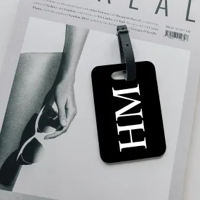 Personalised Luggage Tag | Monogram in Black