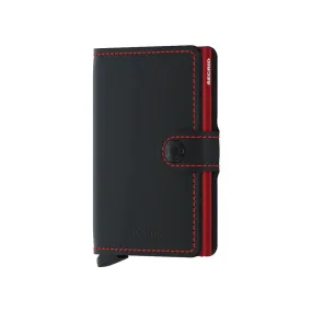 SECRID MINIWALLET MATTE BLACK & RED