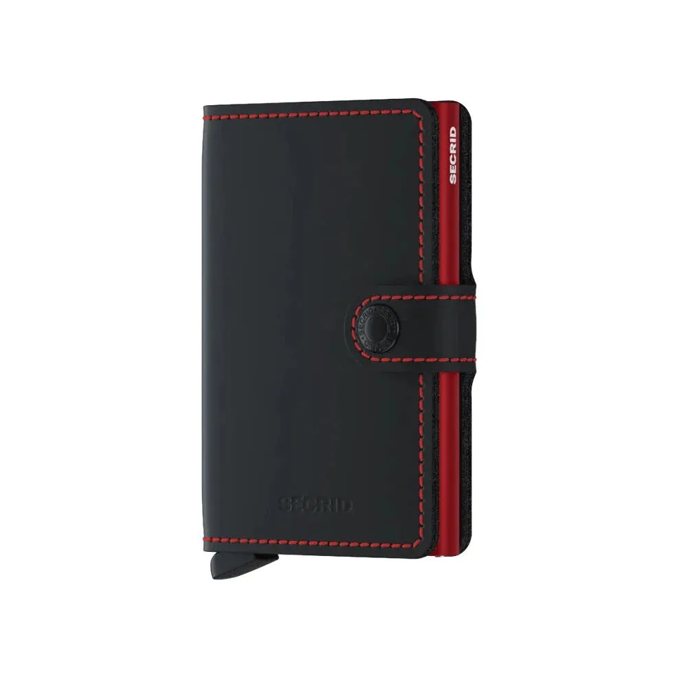 SECRID MINIWALLET MATTE BLACK & RED