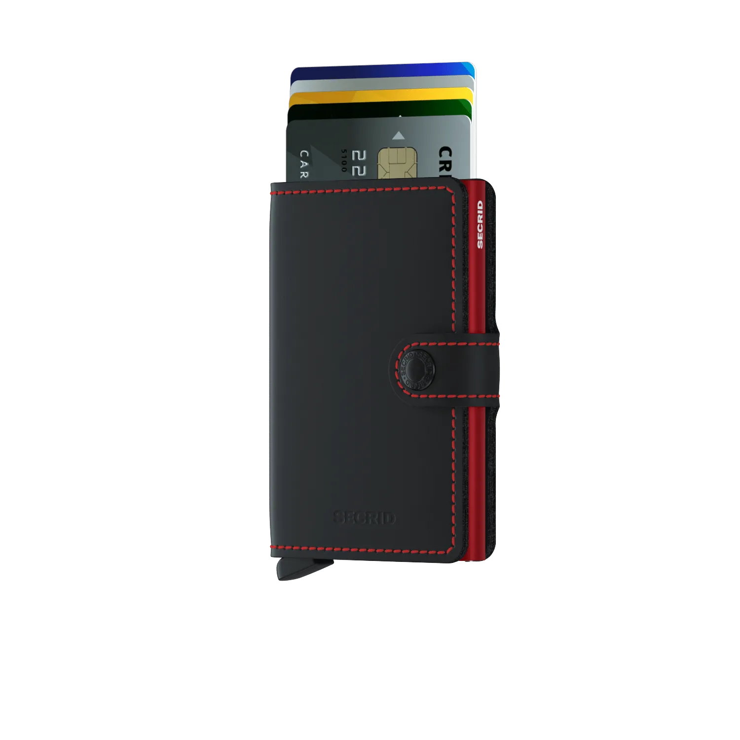SECRID MINIWALLET MATTE BLACK & RED
