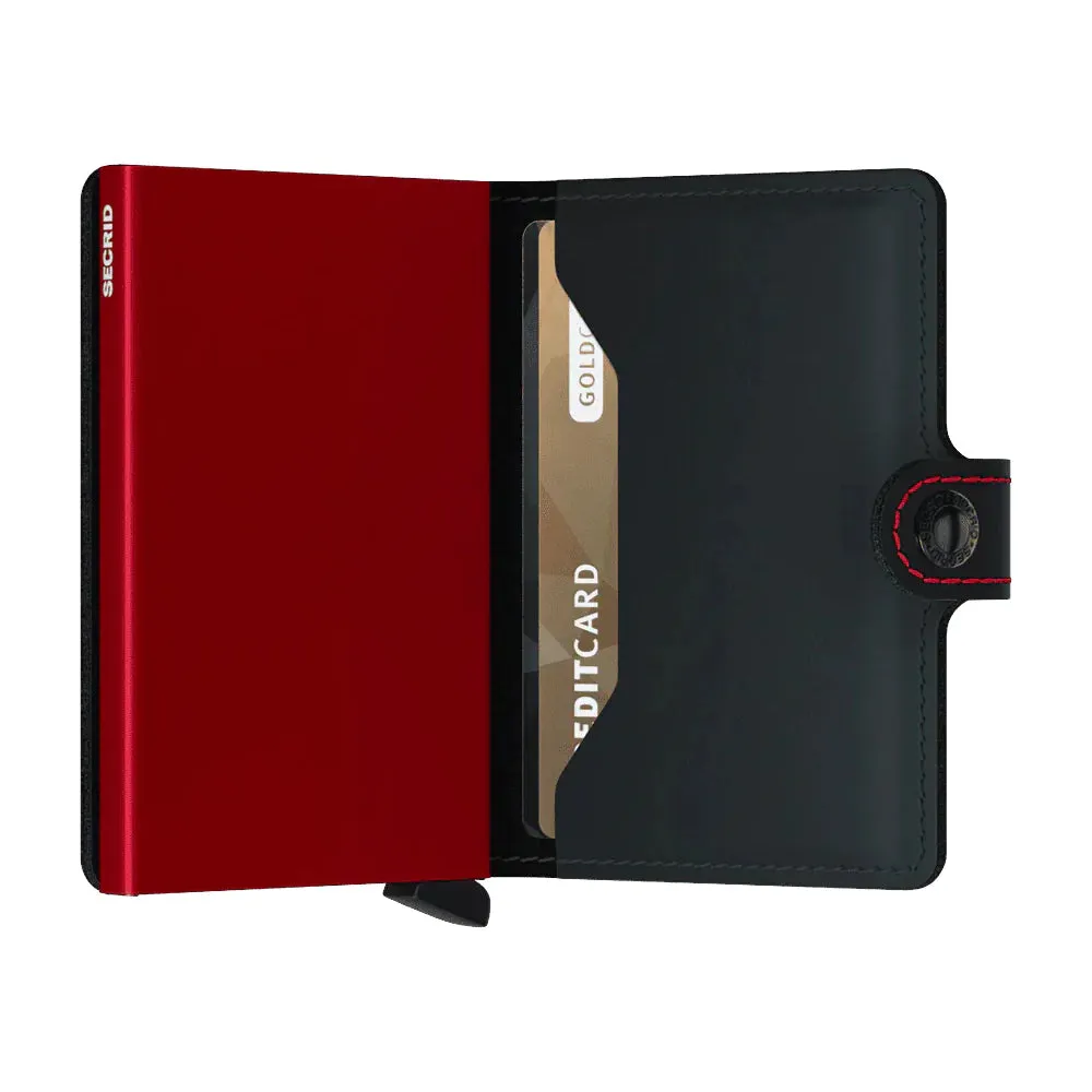 SECRID MINIWALLET MATTE BLACK & RED