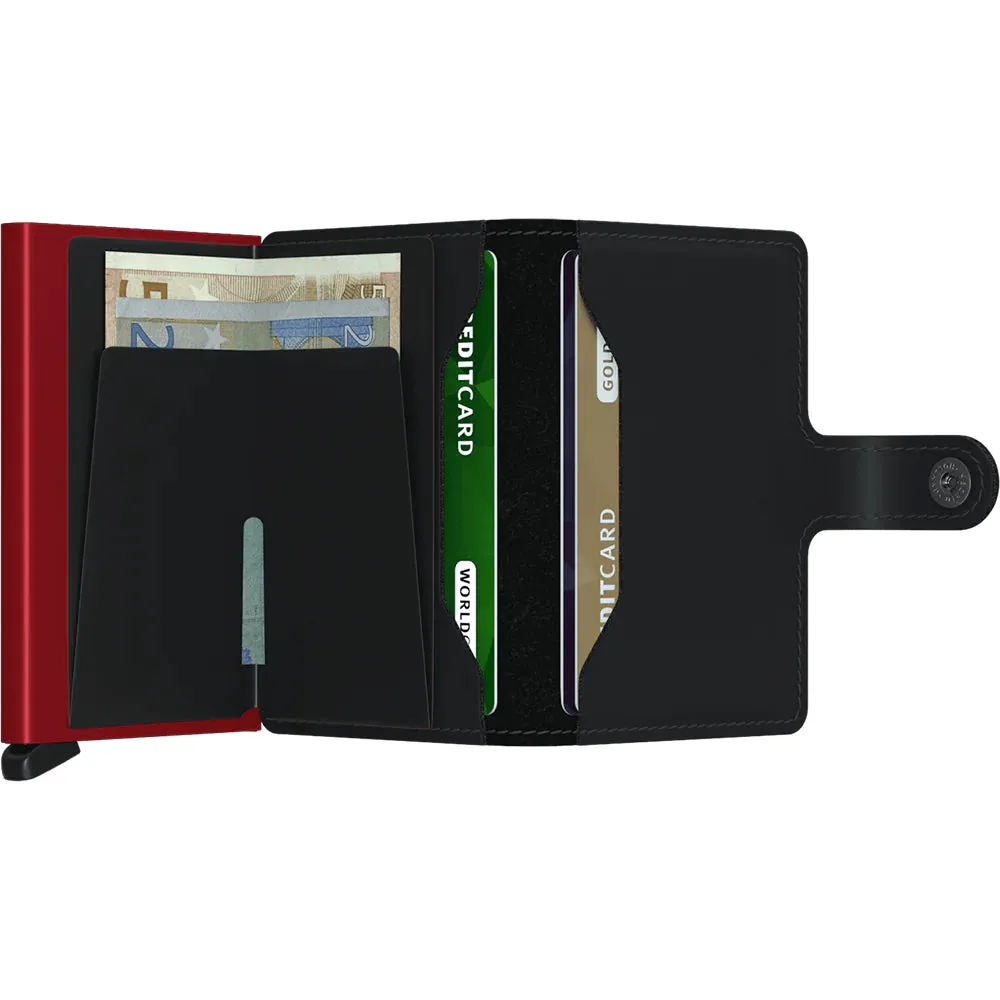SECRID MINIWALLET MATTE BLACK & RED