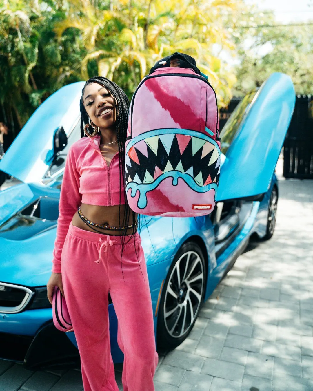 Sprayground Backpack PASTEL DELIGHT DLX BACKPACK SHARK Fuchsia