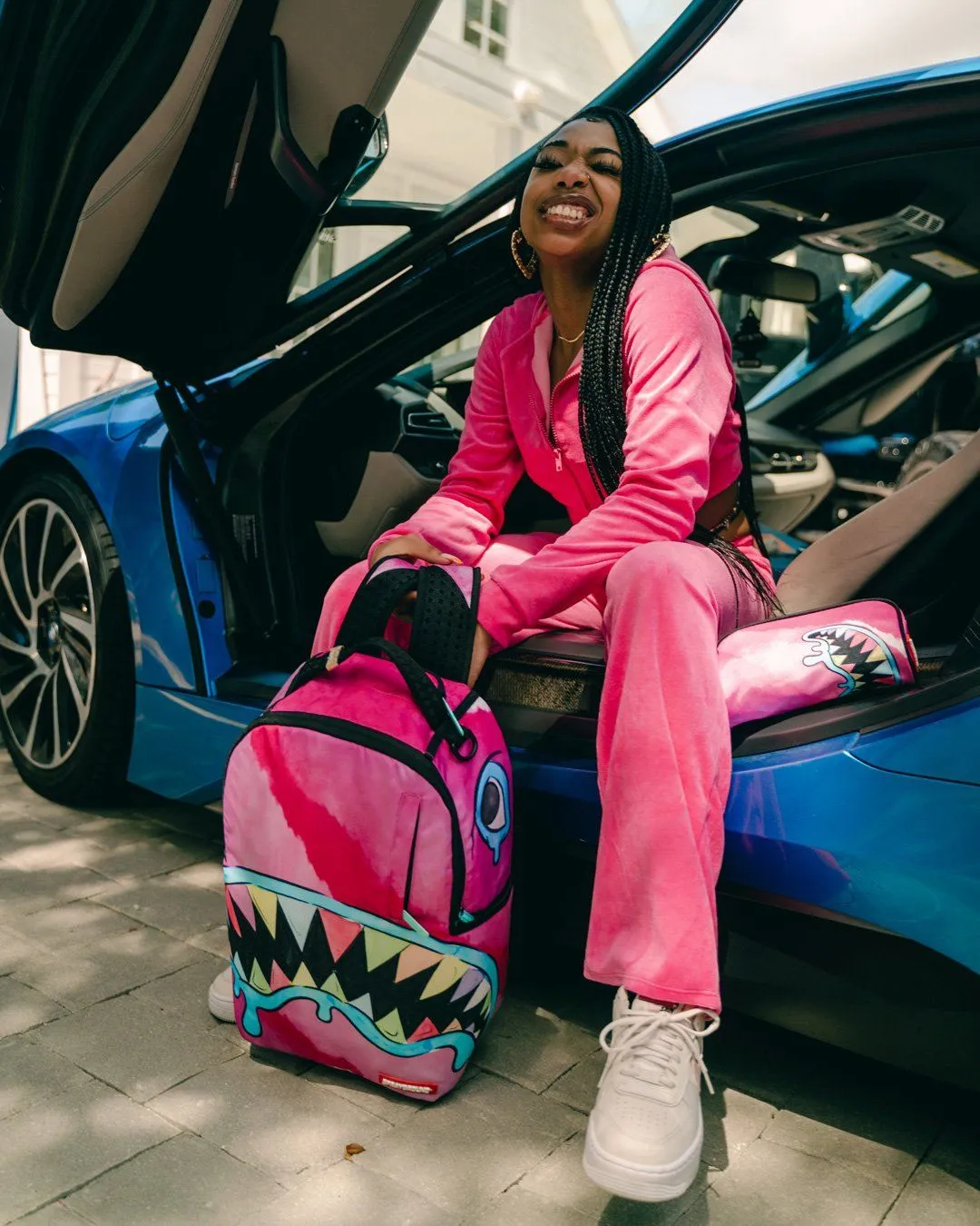 Sprayground Backpack PASTEL DELIGHT DLX BACKPACK SHARK Fuchsia