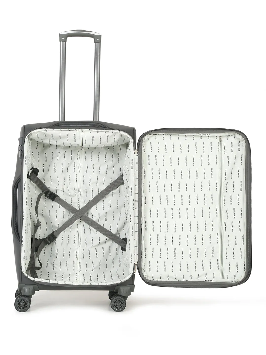 Teakwood Grey Soft Sided Trolley Bag