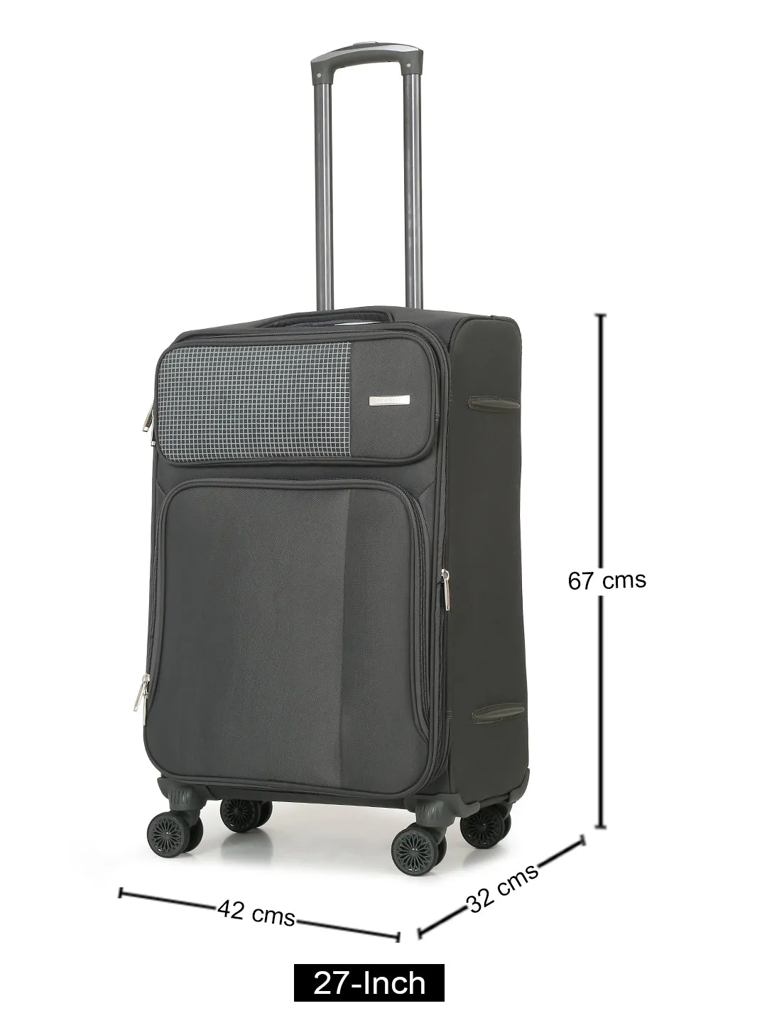 Teakwood Grey Soft Sided Trolley Bag