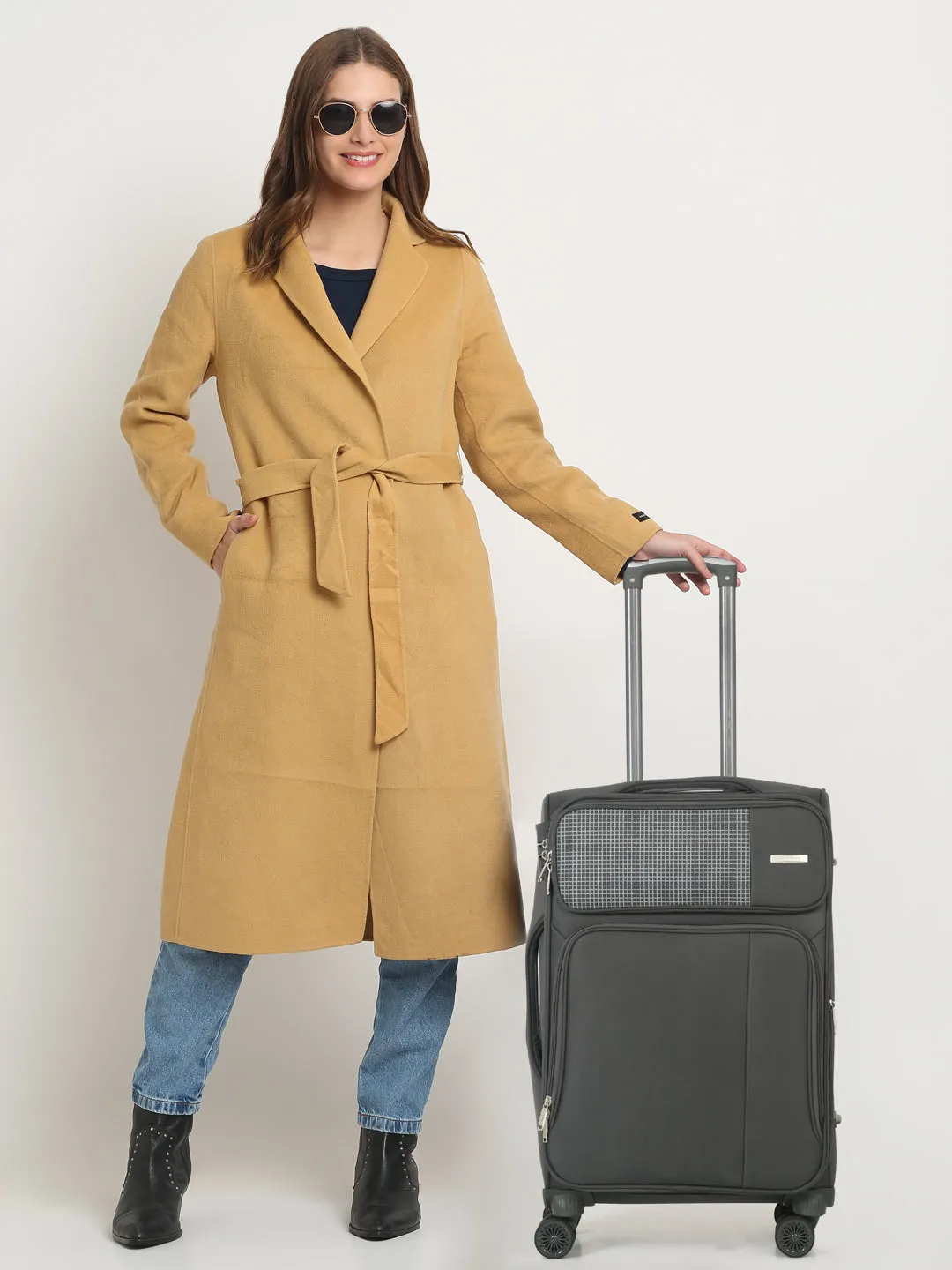 Teakwood Grey Soft Sided Trolley Bag