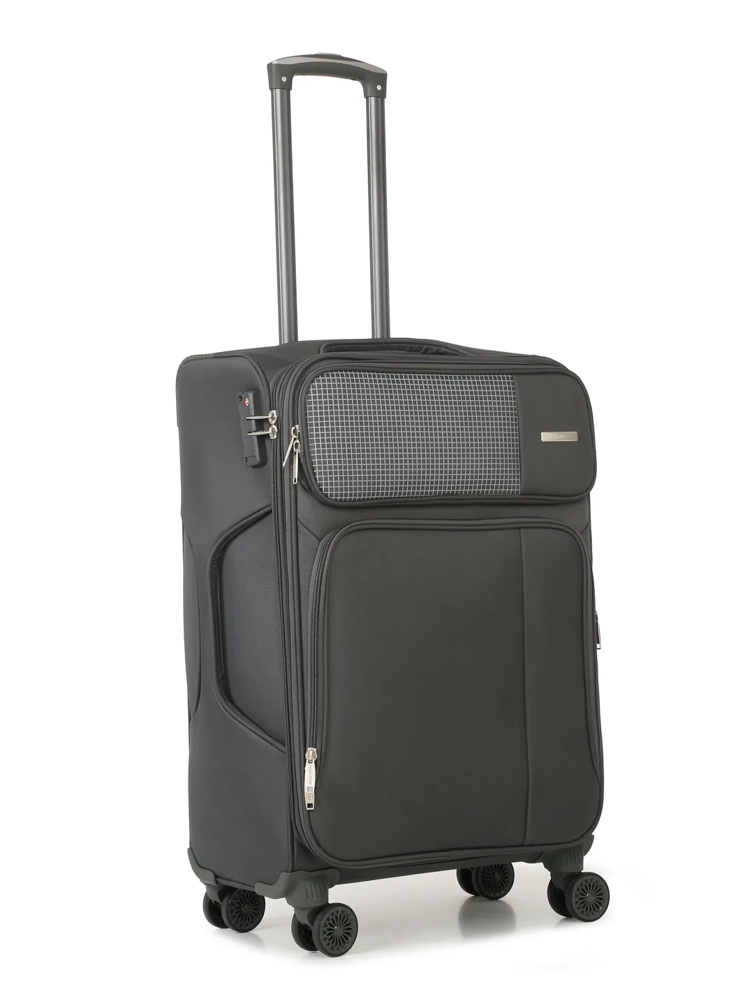 Teakwood Grey Soft Sided Trolley Bag