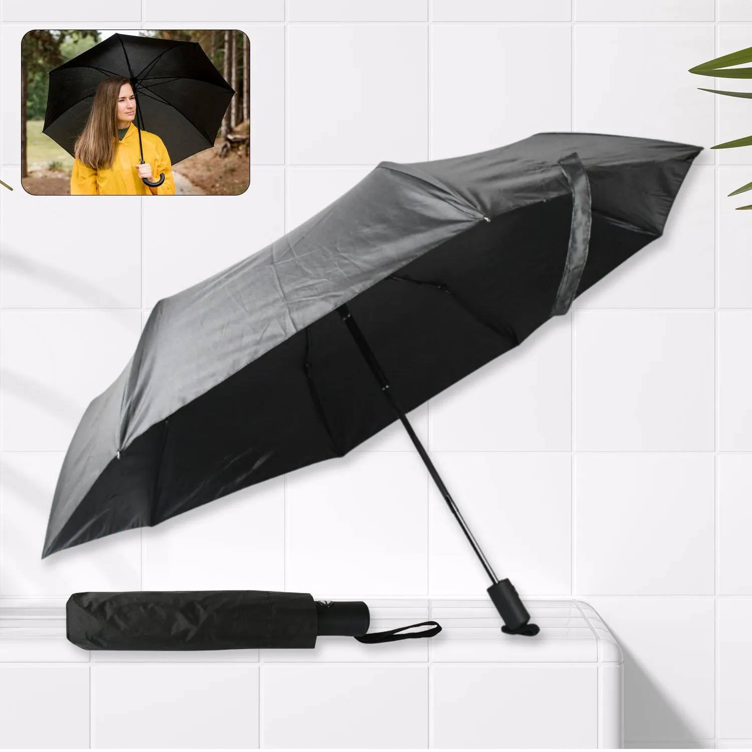 Windproof & Sunproof 2-Fold Umbrella for All Ages